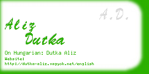 aliz dutka business card